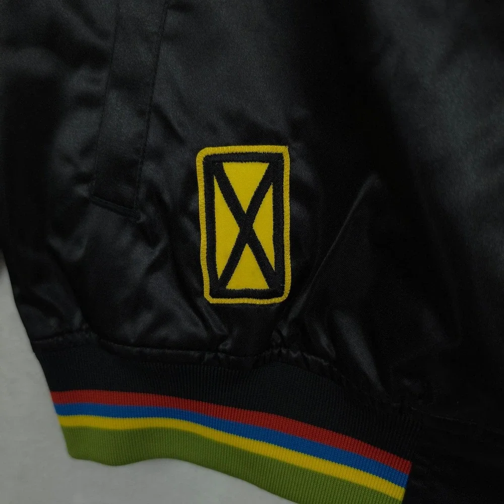 Hebru Brantley Mitchell & Ness Medium Varsity Jacket Cut‎ & Sew Art Black NWT
